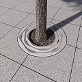 Modern Tree Grate Shaped Tree Grate 3d model