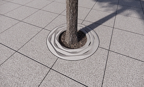 Modern Tree Grate Shaped Tree Grate 3d model