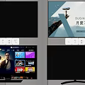 Modern Smart TV Wall Mounted Displaying Business Report And Entertainment Apps