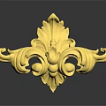 Ornate Golden Decorative Light Fixture with Intricate Curved Patterns and Classical Design