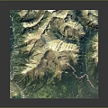 Scenic Mountain Landscape 3D Model With Green Vegetation And Winding River