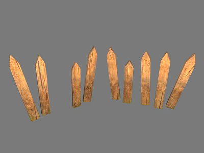 Handcrafted Wooden Stone Decorative Pieces With Natural Texture For Home Decoration 3d model