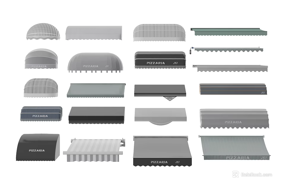 Various Design Outdoor Sunshade Canopies With Modern Styles And Durable Materials 3d model 
