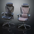 Respawn Modern Mesh Office Chairs in Black and Gray with Armrests and Wheels