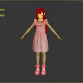 Adorable Young Girl In Light Colored Dress With Bow Detail And White Shoes Standing With Arms Outstretched Pose