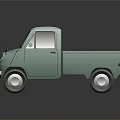 Light Green Vintage Small Pickup Truck 3D Model With Classic Design