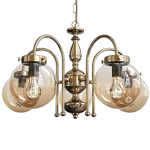 Jane European metal glass chandelier 3d model