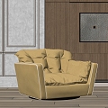 Baxter Sorrento Sauron Drag Single Chair Single Sofa Chair Single Sofa 3d model