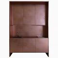 Modern Copper Kitchen Cabinets With Upper Lower Design And Sink Countertop