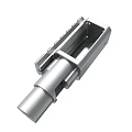 Metal Mechanical Industrial Component Featuring Cylindrical Tube And Square Base Structure