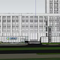 Modern Industrial Factory Building Exterior With Large Glass Windows And Clean Architectural Lines