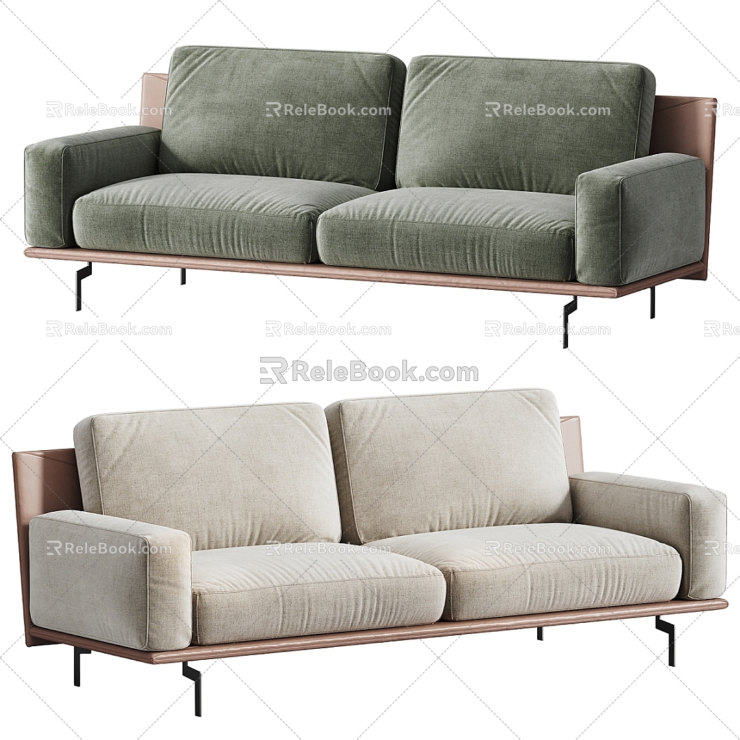 Modern two-seater sofa 3d model