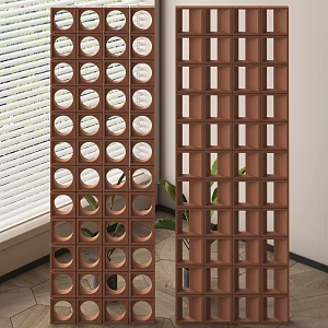 Modern Cement Brick Partition Hollow Brick Partition Tile Red Brick Hollow Cement Brick Wind Cement Brick 3d model