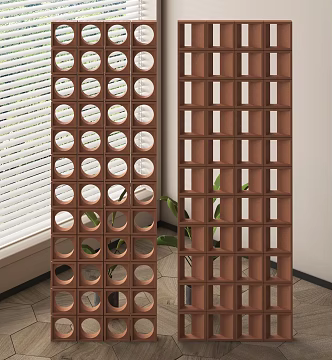Modern Cement Brick Partition Hollow Brick Partition Tile Red Brick Hollow Cement Brick Wind Cement Brick 3d model