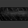Motorcycle Tire With Black Rubber Tread And Alloy Wheel Rim Design