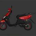 Red Electric Scooter With Black Seat Red Wheels E GO Logo And Modern Design