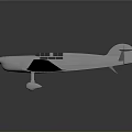 Detailed White Airplane Model With Propeller Wings Cockpit For Space Exploration