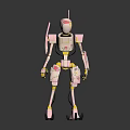 Modern Robot Color Robot Female Robot Female Robot 3d model