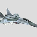 Military Fighter Jet With Camouflage Paint Twin Engine Cockpit Missiles And Russian Red Star Insignia