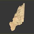 Detailed Rocky Sandy Desert Terrain With Uneven Surface And Natural Rock Formations