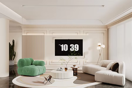 French Living Room 3d model