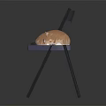 Blue Folding Chair With Orange And White Sleeping Cat On Seat