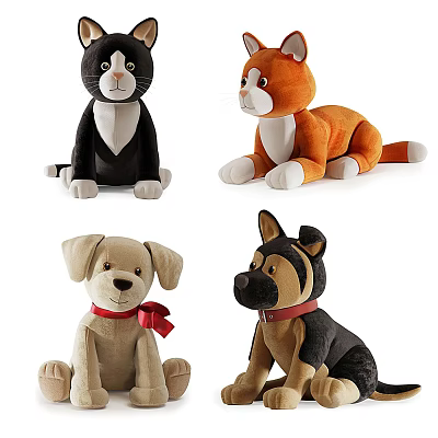 Modern Doll Toy Muppet Small Animal Puppy Muppet 3d model