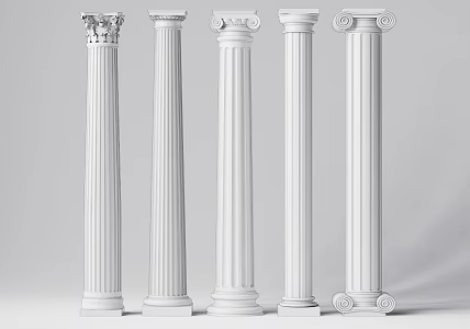European Roman Column 3d model