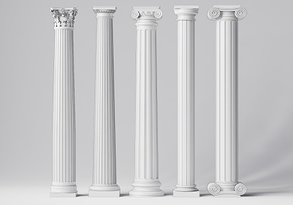 European Roman Column 3d model