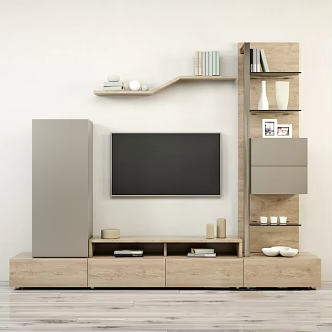 TV Cabinet TV Background Cabinet Nordic TV Cabinet TV Cabinet Combination Coffee Table Combination Floor Lamp Carpet Pillow Simple TV Cabinet 3d model