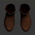Brown Leather Cowboy Boots With Classic Stitched Design For Daily Use