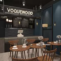 Vaglewood Milk Tea Shop Modern Storefront With Glass Door And Display Shelves