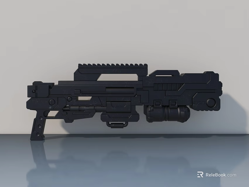 Black Modern Swing Door 3D Model with Reflective Surface and Sleek Design 3d model