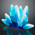 Elegant Wooden Stone Artwork with Petal Inspired Shape and Blue White Glossy Surface Reflection