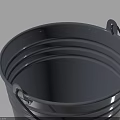 Gray Metal Household Bucket With Sturdy Handle For Practical Daily Use