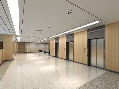 Elevator Hall, 7th Floor, Aliuliu R & D Building 3d model