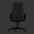 Gray Striped Upholstered Office Chair with Ergonomic Armrests Swivel Base and Wheels