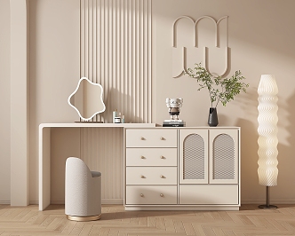 Modern dresser cream dresser 3d model