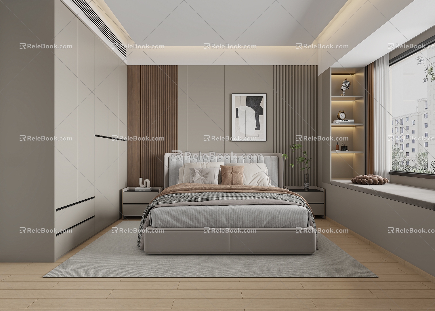 Modern Master Bedroom 3d model