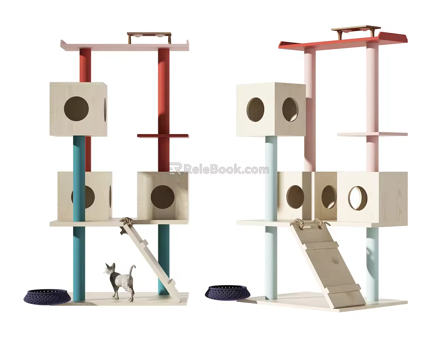 Modern cat climbing frame 3d model