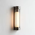 Modern Wall Lamp Design With Metallic Frame And Transparent Glass Shade