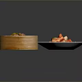 Traditional Chinese Food in Bamboo Steamers with Dumplings Braised Meat and Cold Vegetable Dish