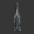 Futuristic Sci Fi Spaceship 3D Model With Metallic Surface And Detailed Engines 3d model