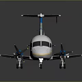 Continental Connection Passenger Plane With White Body Blue Yellow Stripes And Tail Logo Design