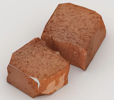red brick brick 3d model