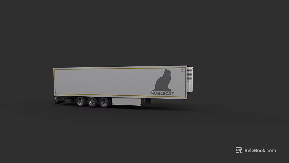 Noblecat Box Truck With Stylish Cat Logo And White Exterior Design 3d model 
