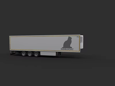 Noblecat Box Truck With Stylish Cat Logo And White Exterior Design 3d model