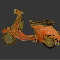 Scooter Motorcycle Two-wheeled Motocross Motorcycle Road Race Motorcycle Motor Vehicle 3d model