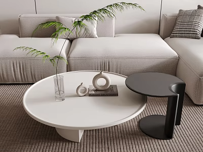 Coffee table living room coffee table round coffee table 3d model