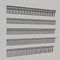 European-style gypsum line corner line carved decorative line 3d model